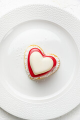 delicious desserts on a white background from the pastry chef
