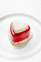 delicious desserts on a white background from the pastry chef

