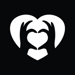 illustration of hands in a heart, charity, charity logo