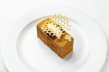 delicious desserts on a white background from the pastry chef
