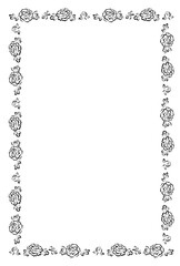 牡丹の花フレーム　1色