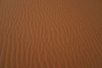 Desert art, interesting structures painted by the wind in the sand of the desert.