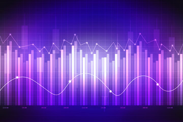2d rendering Stock market online business concept. business Graph 