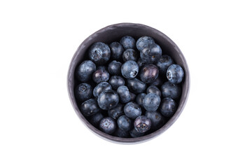 Blueberries on white background