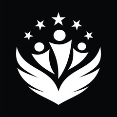 black and white wings, charity, charity logo
