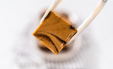 Chocolate fudge with peanut butter swirl
