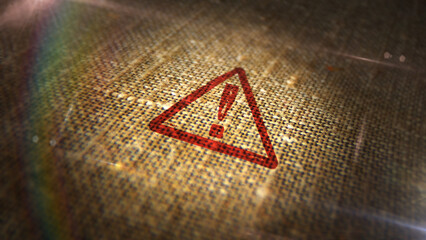Alert warning and caution stamp and stamping