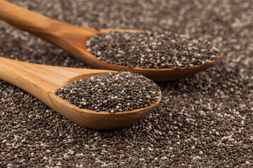 Chia seeds closeup
