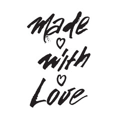 Lettering Made with love. Expressive freehand calligraphy.