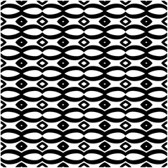 Monochrome pattern. Abstract texture for fabric print, card, table cloth, furniture, banner, cover, invitation, decoration, wrapping.seamless repeating pattern.Black and white color.