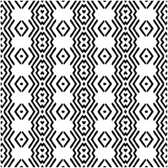 Monochrome pattern. Abstract texture for fabric print, card, table cloth, furniture, banner, cover, invitation, decoration, wrapping.seamless repeating pattern.Black and white color.