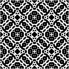 Monochrome pattern. Abstract texture for fabric print, card, table cloth, furniture, banner, cover, invitation, decoration, wrapping.seamless repeating pattern.Black and white color.