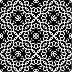 Monochrome pattern. Abstract texture for fabric print, card, table cloth, furniture, banner, cover, invitation, decoration, wrapping.seamless repeating pattern.Black and white color.