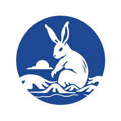 Blue rabbit logo