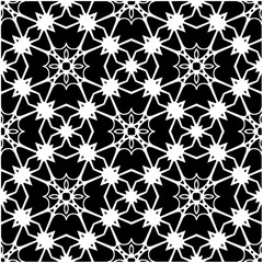 Monochrome pattern. Abstract texture for fabric print, card, table cloth, furniture, banner, cover, invitation, decoration, wrapping.seamless repeating pattern.Black and white color.