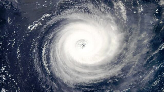 Hurricane Storm tornado, satellite view. Elements of this image furnished by NASA