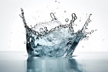 Fototapeta na wymiar water splash in glass, ai generated