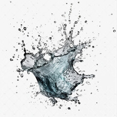 water splash isolated on white, ai generated