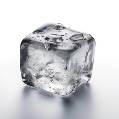 ice cubes on a black background, ai generated