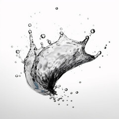 water splash isolated on white, ai generated