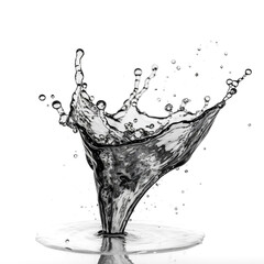 water splash isolated on white, ai generated