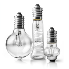 light bulb isolated on white, ai generated