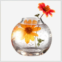 flower in glass, ai generated