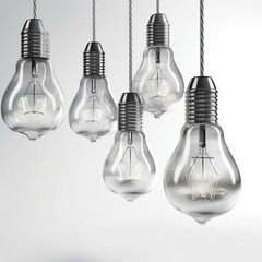 light bulb on a white background ,ai generated