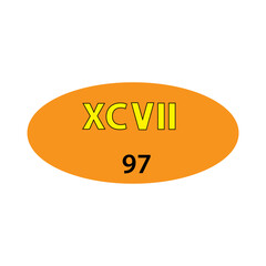 Roman number icon,chart roman icon vector logo design 