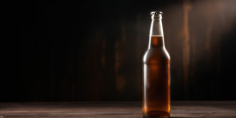 AI Generative. AI Generated. Macro shot photo of beer mock up scene background. Can be used for marketing or graphic design. Graphic Art