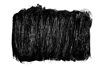 Ink black abstract paint stroke isolated on white background. Vector design elements, illustration, EPS 10.