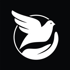 Obraz premium Charity Logo dove of peace