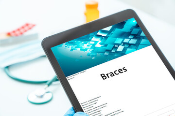 Braces medical procedures A procedure that involves applying brackets and wires to the teeth to...