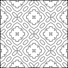 Stylish texture with figures from lines.Abstract geometric black and white pattern for web page, textures, card, poster, fabric, textile. Monochrome graphic repeating design. 