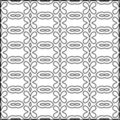 Stylish texture with figures from lines.Abstract geometric black and white pattern for web page, textures, card, poster, fabric, textile. Monochrome graphic repeating design. 