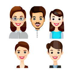 Obraz premium set of cartoon people