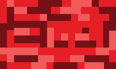 Red Background of squares. Different shades. With color and light transitions. A sample with pattern design. Can use for web design.