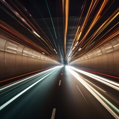 Fototapeta na wymiar motion blur of tunnel.
