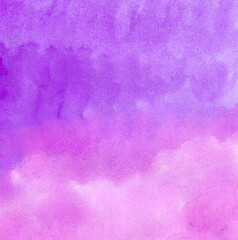 abstract purple pink watercolor background with space