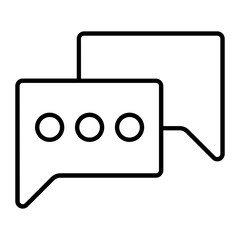 Chat Thin Line Icon