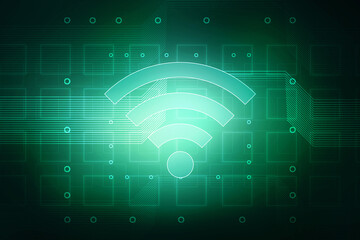 2d illustration WiFi symbol sign
