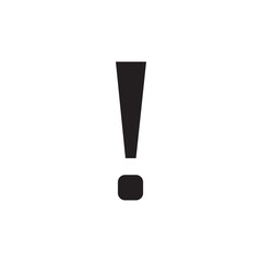 Attention icon, exclamation mark icon flat design illustration