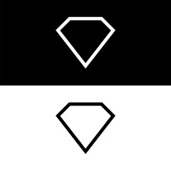 black and white diamond icon