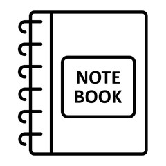 Notebook Thin Line Icon