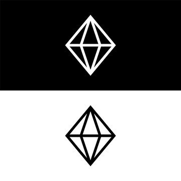 black and white diamond icon