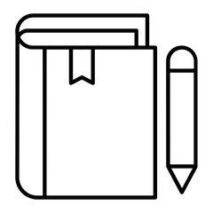 Workbook Thin Line Icon