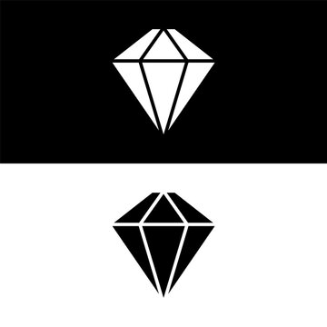 black and white diamond icon