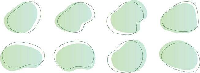 Set of cute abstract shapes.Vector loose frame.