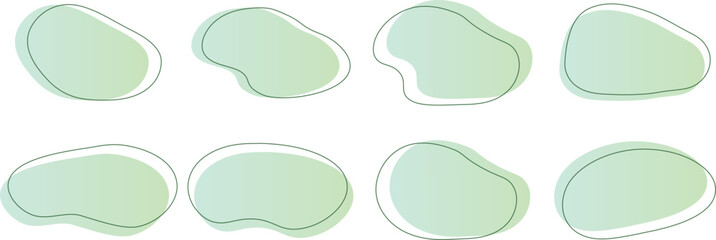 Set of cute abstract shapes.Vector loose frame.