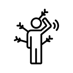 Black line icon for Tolerate